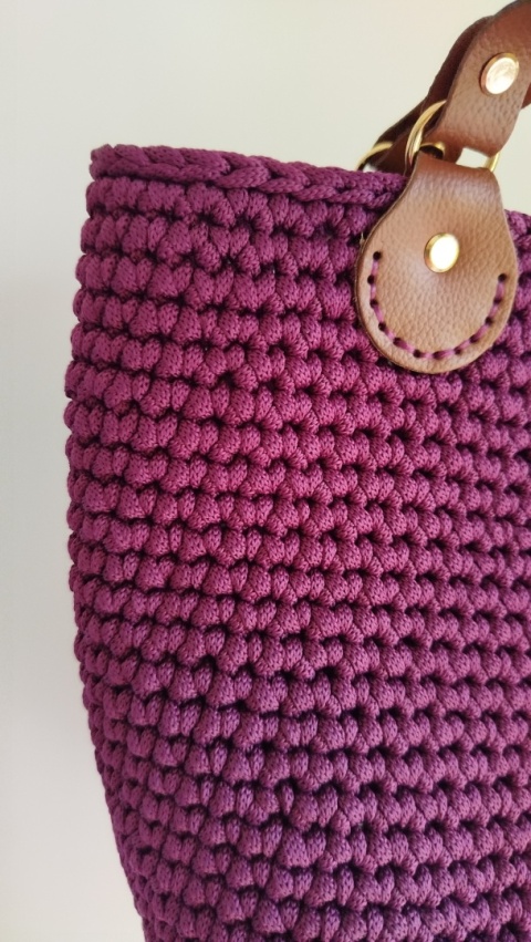 TORBA QUEEN - śliwka/c.brąz