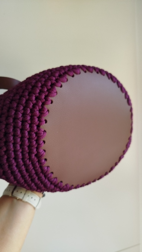 TORBA QUEEN - śliwka/c.brąz