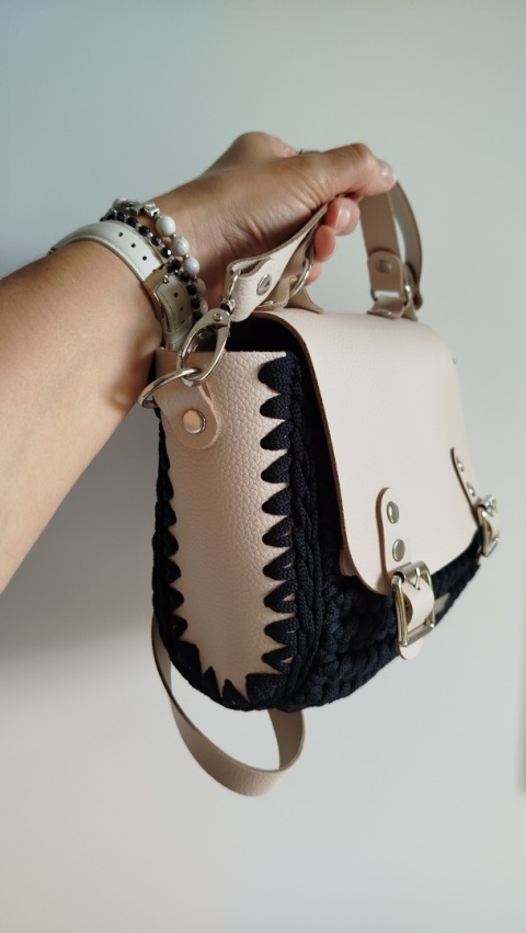 TORBA ZUZA - czerń i beż